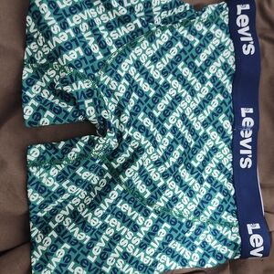 Levi's Blue and Green Logo Boxer Briefs